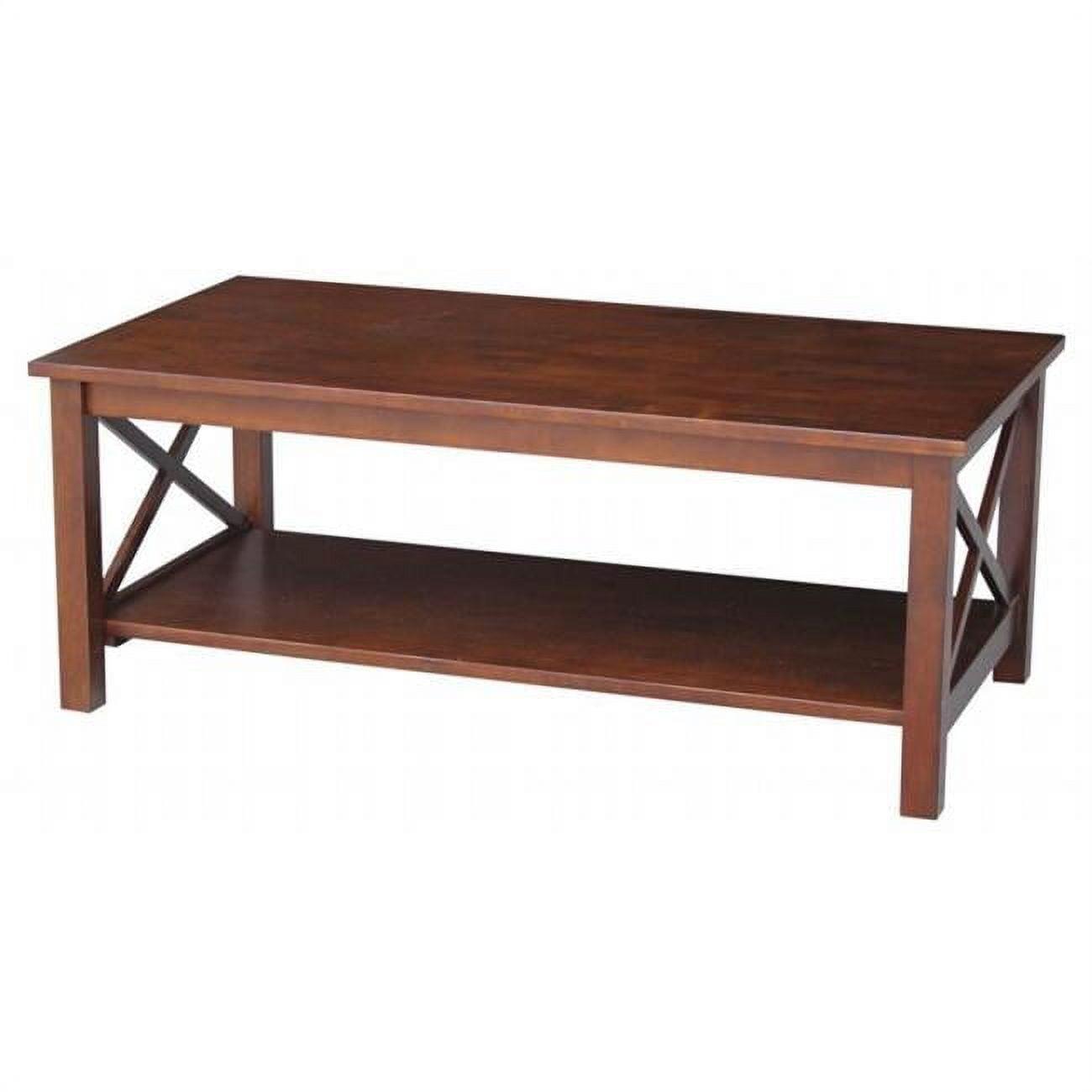 Hampton Espresso 46'' Solid Rubberwood Rectangular Coffee Table