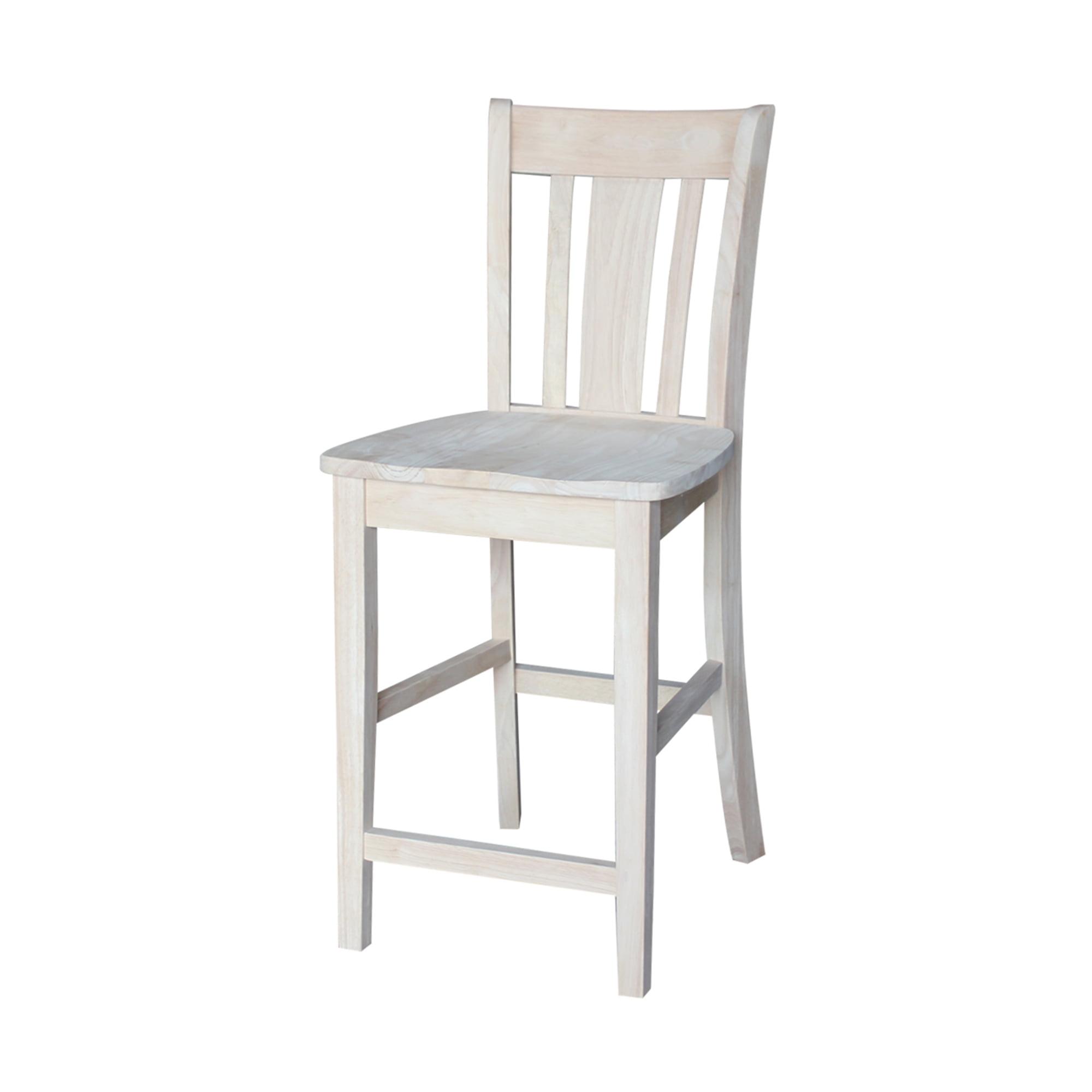 San Remo Unfinished Wood Counter Height Stool