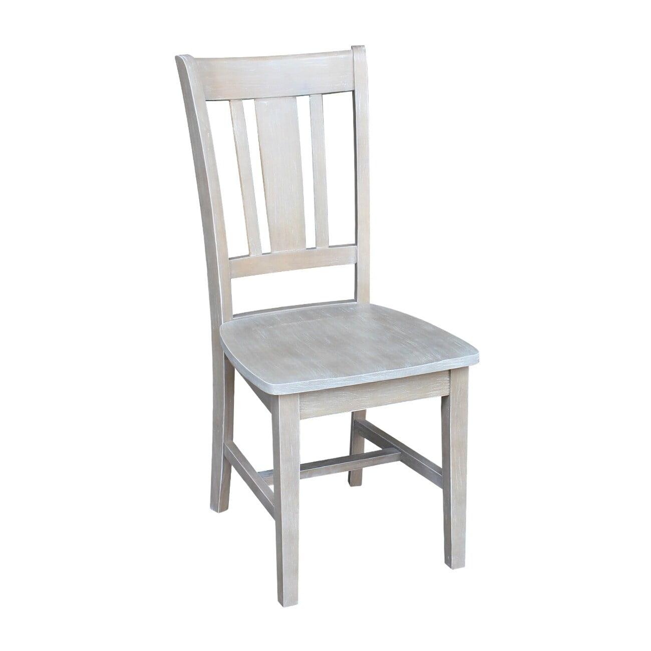 San Remo Slatback Side Chair in Washed Gray Taupe