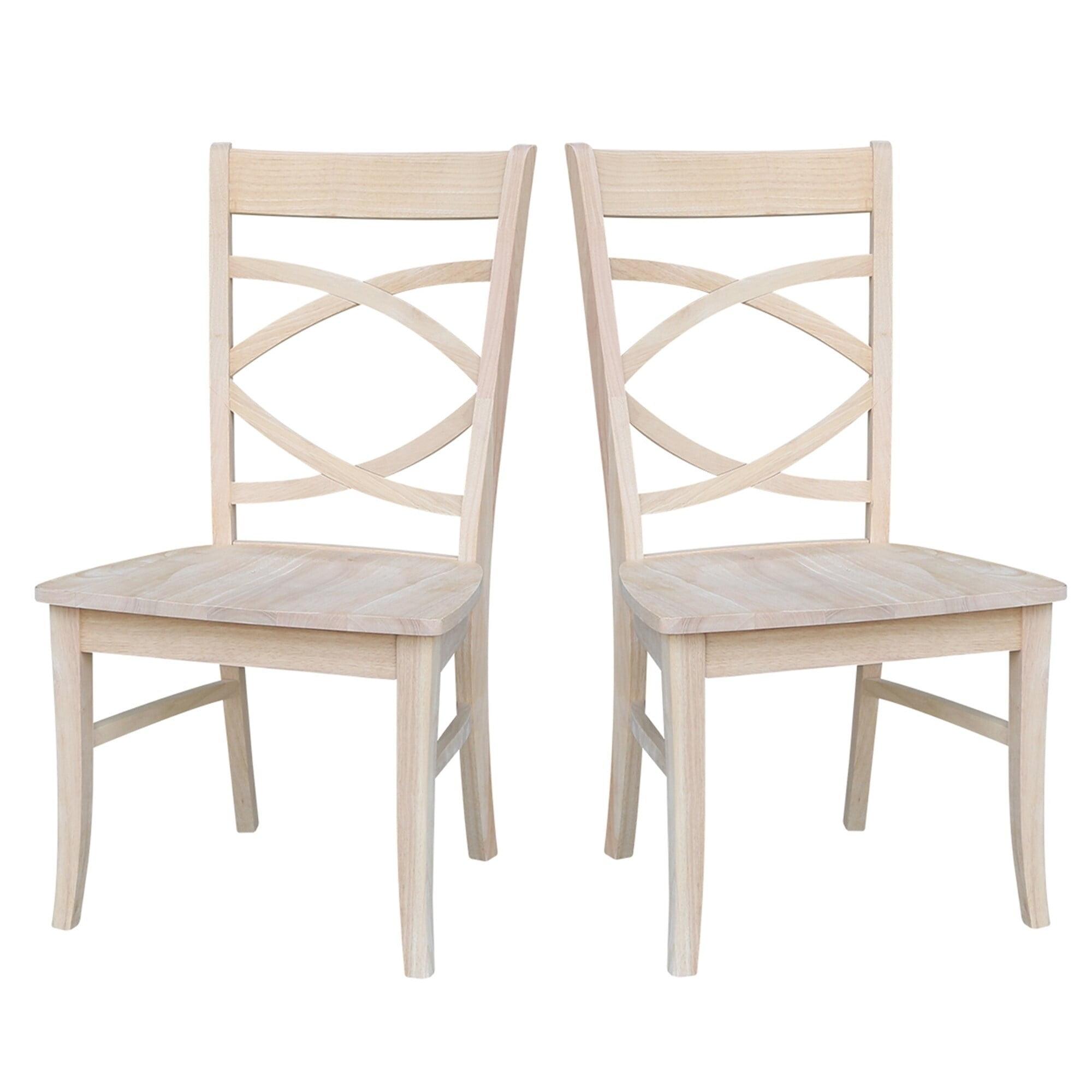 Milano High Cross-Back Beige Upholstered Dining Chair