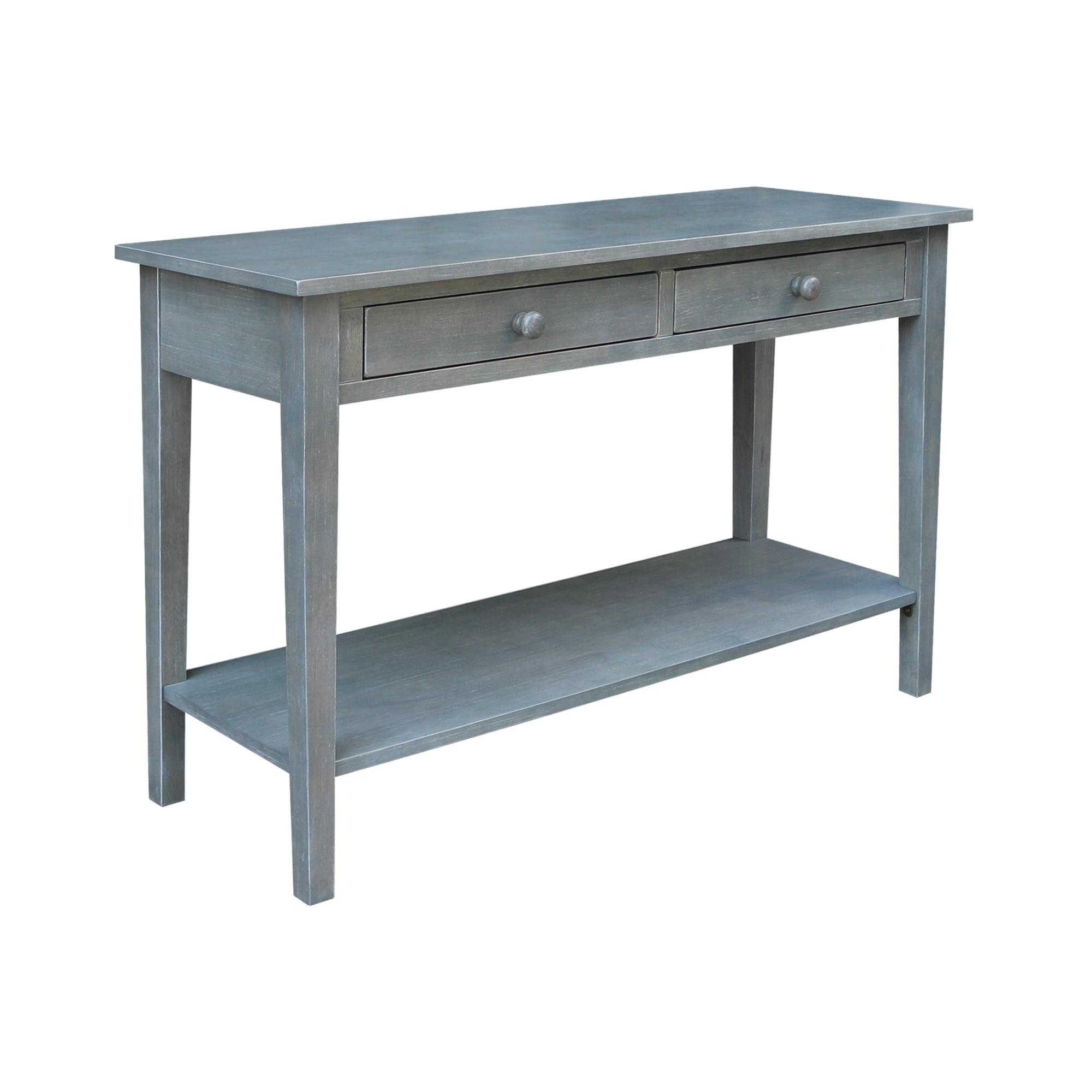 Spencer Console Server Table Antique Washed Heather Gray - International Concepts: Solid Wood, Modern Style