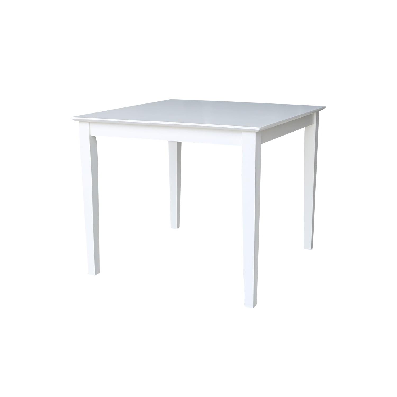 International Concepts Solid Wood Top Table - Dining Height - in White