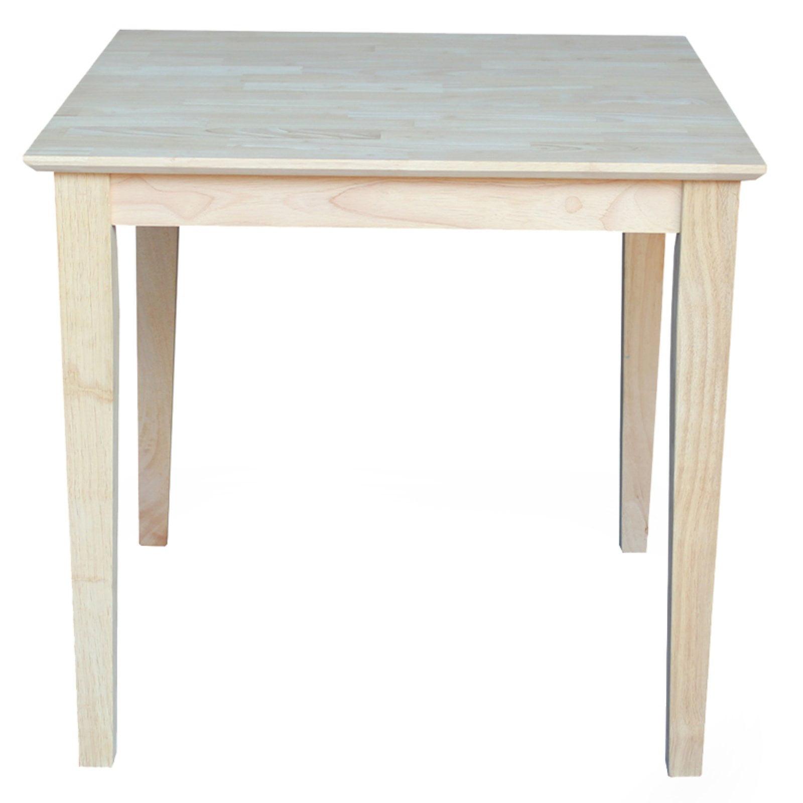 Elegant Solid Wood Extendable Square Dining Table in Natural Finish