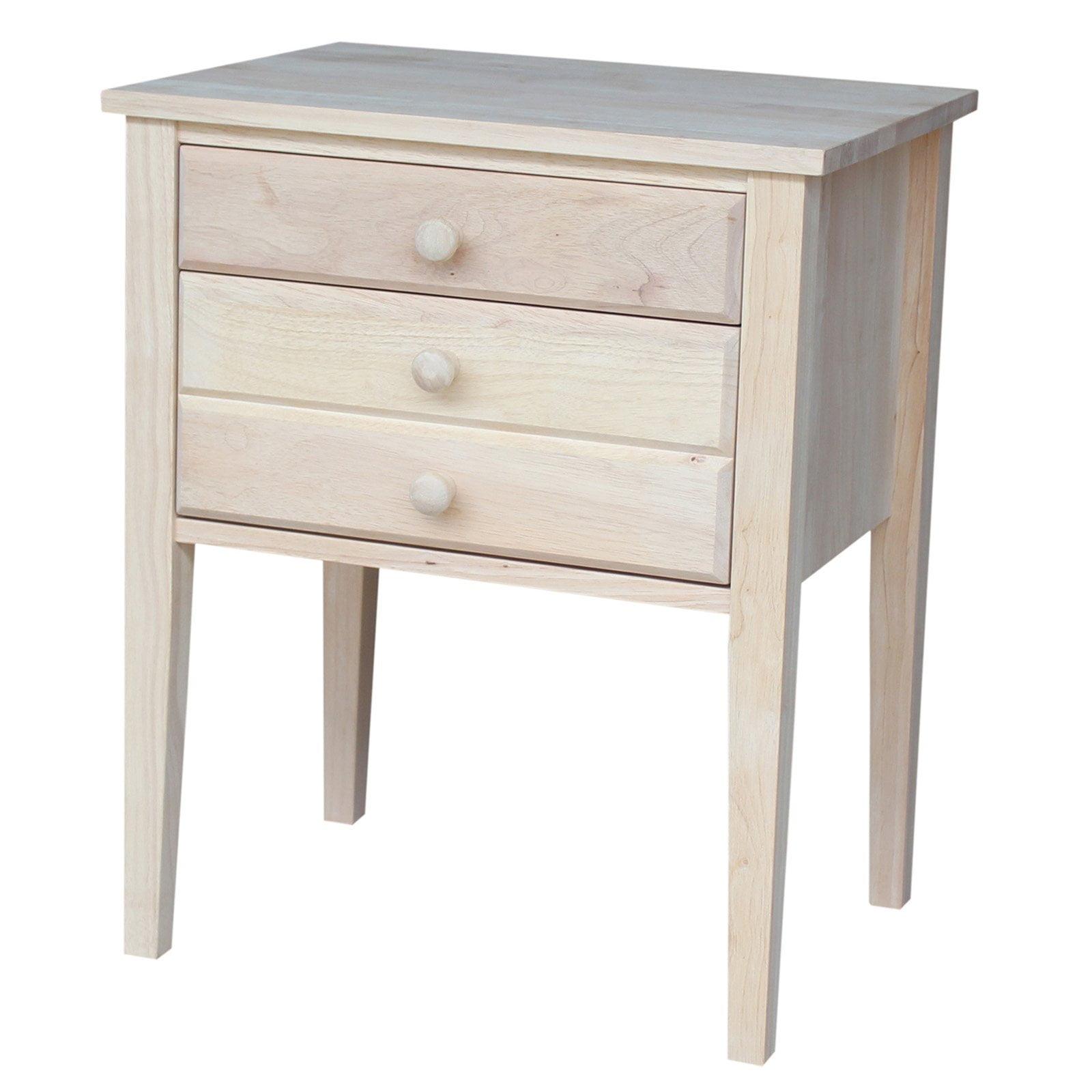 White Wood Rectangular Accent Table with Storage