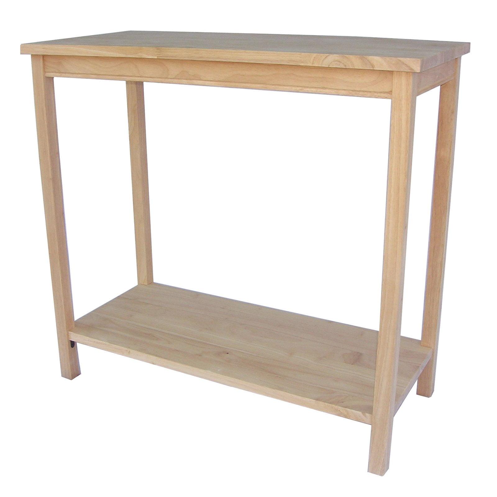 Parawood Unfinished Accent Storage Table - 33.1" L x 17.7" W