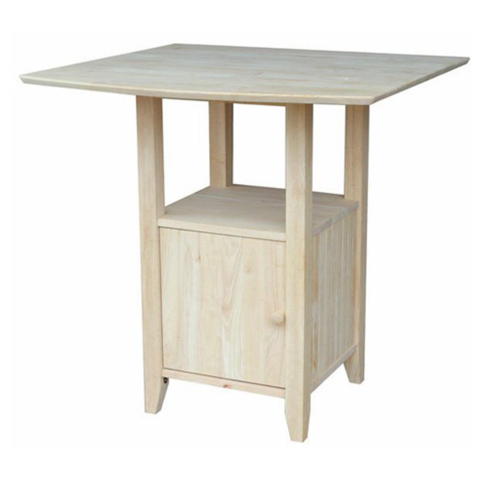 Elegant Solid Wood Extendable Counter Height Bistro Table