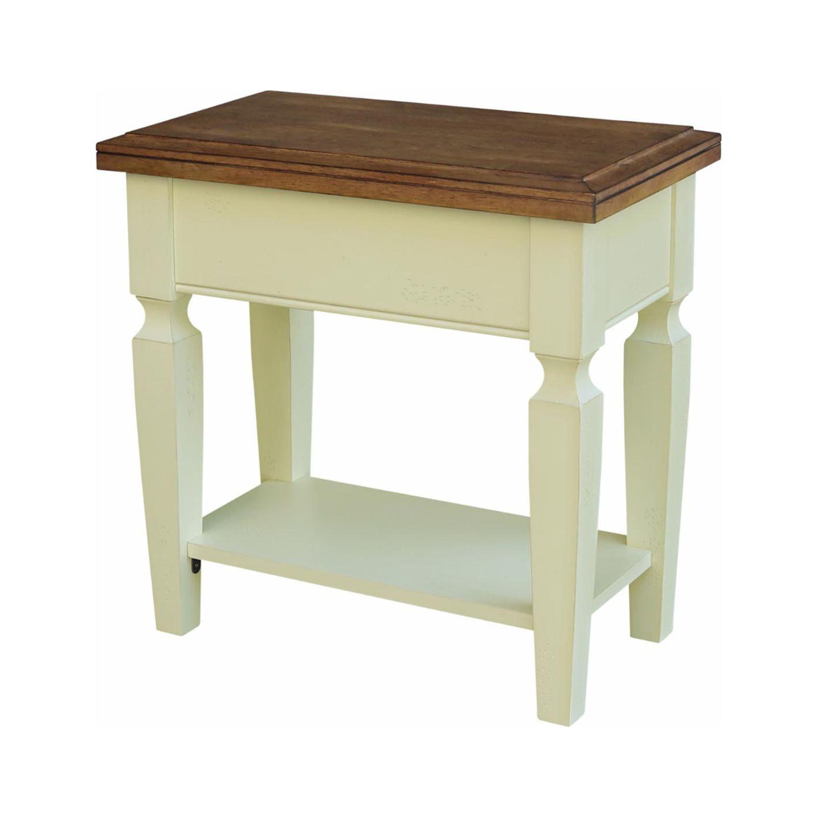 Vista 24" Hickory Solid Wood Side Table