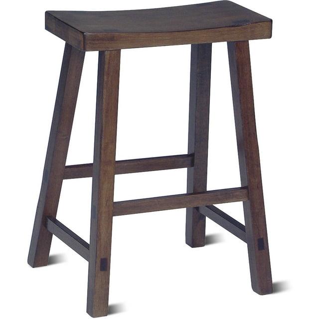 24" Saddleseat Counter Stool (Distressed Walnut)