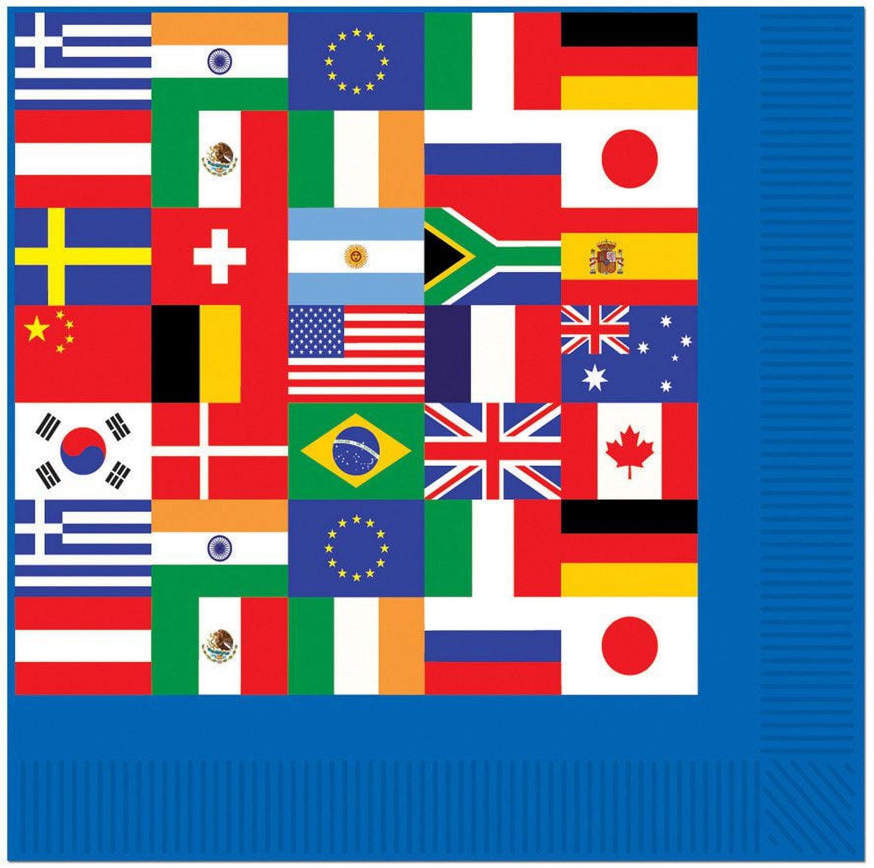 Beistle International Flag Luncheon Napkins