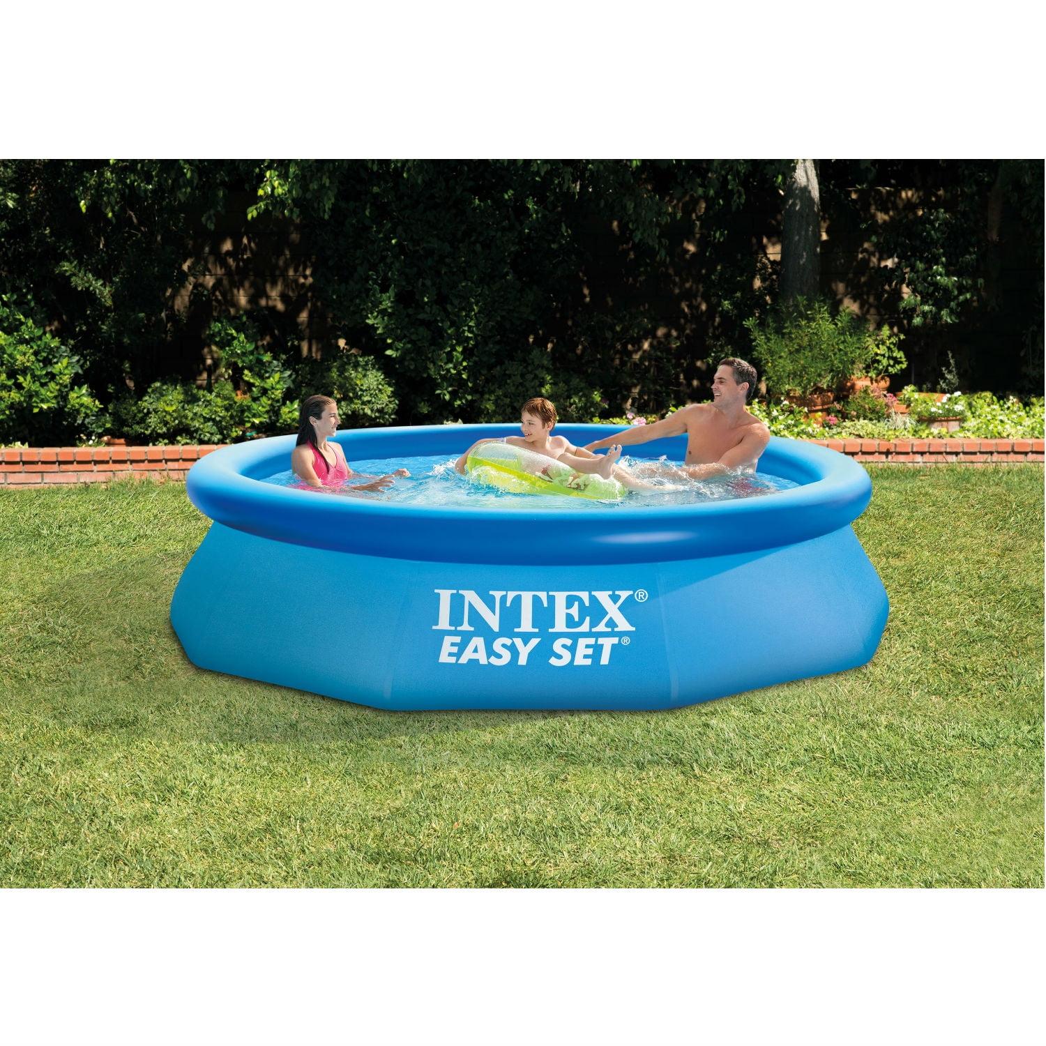 Intex 10' x 30" Easy Set Round Inflatable Above Ground Pool with Filter Pump