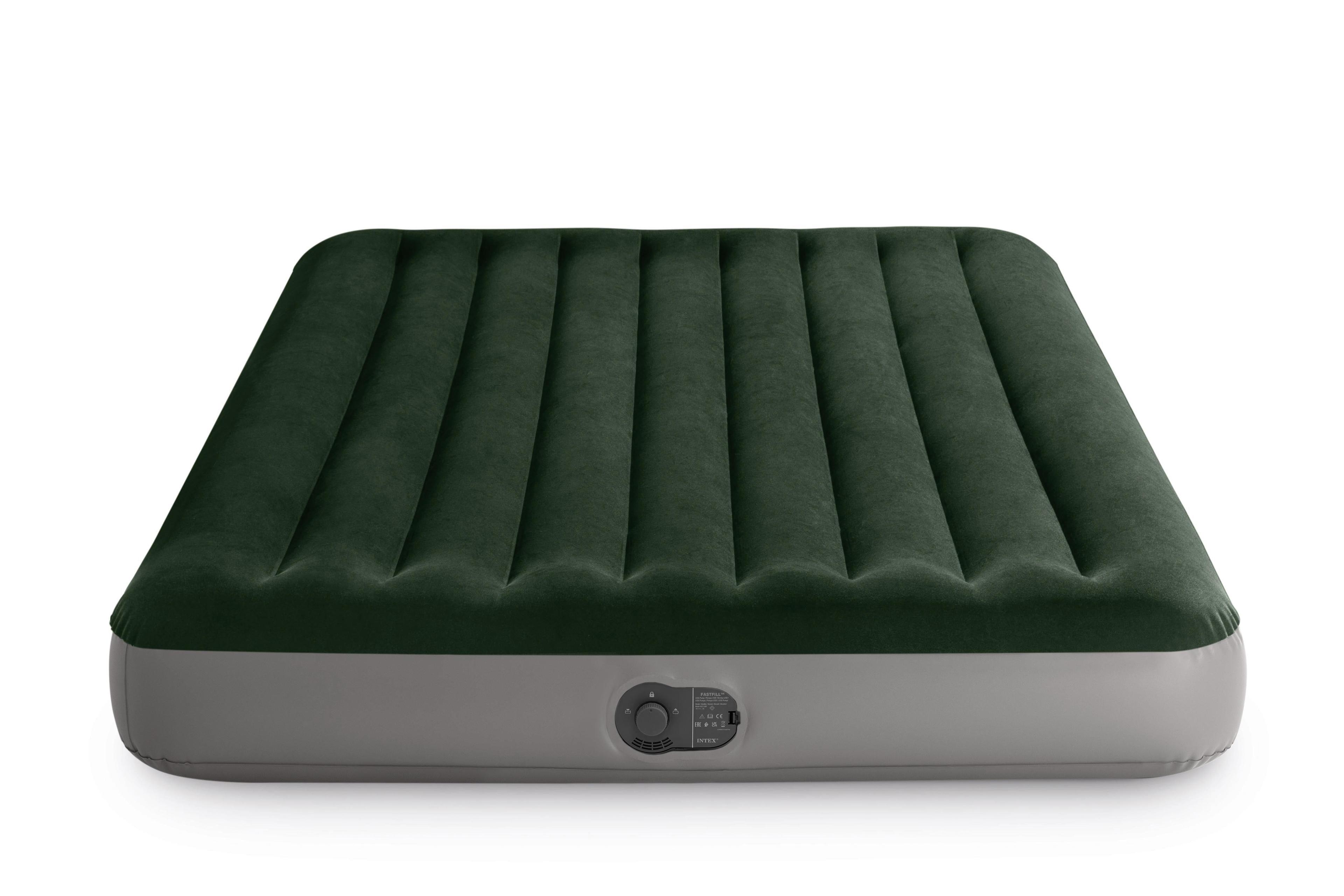 Intex 10in Queen Durabeam Prestige Air Mattress Bed with Internal Fastfill USB Powered Pump