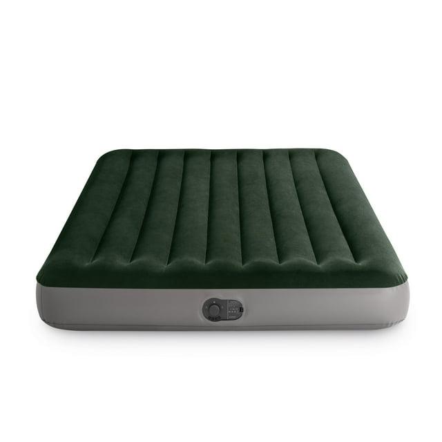Intex 10in Queen Durabeam Prestige Air Mattress Bed with Internal Fastfill USB Powered Pump