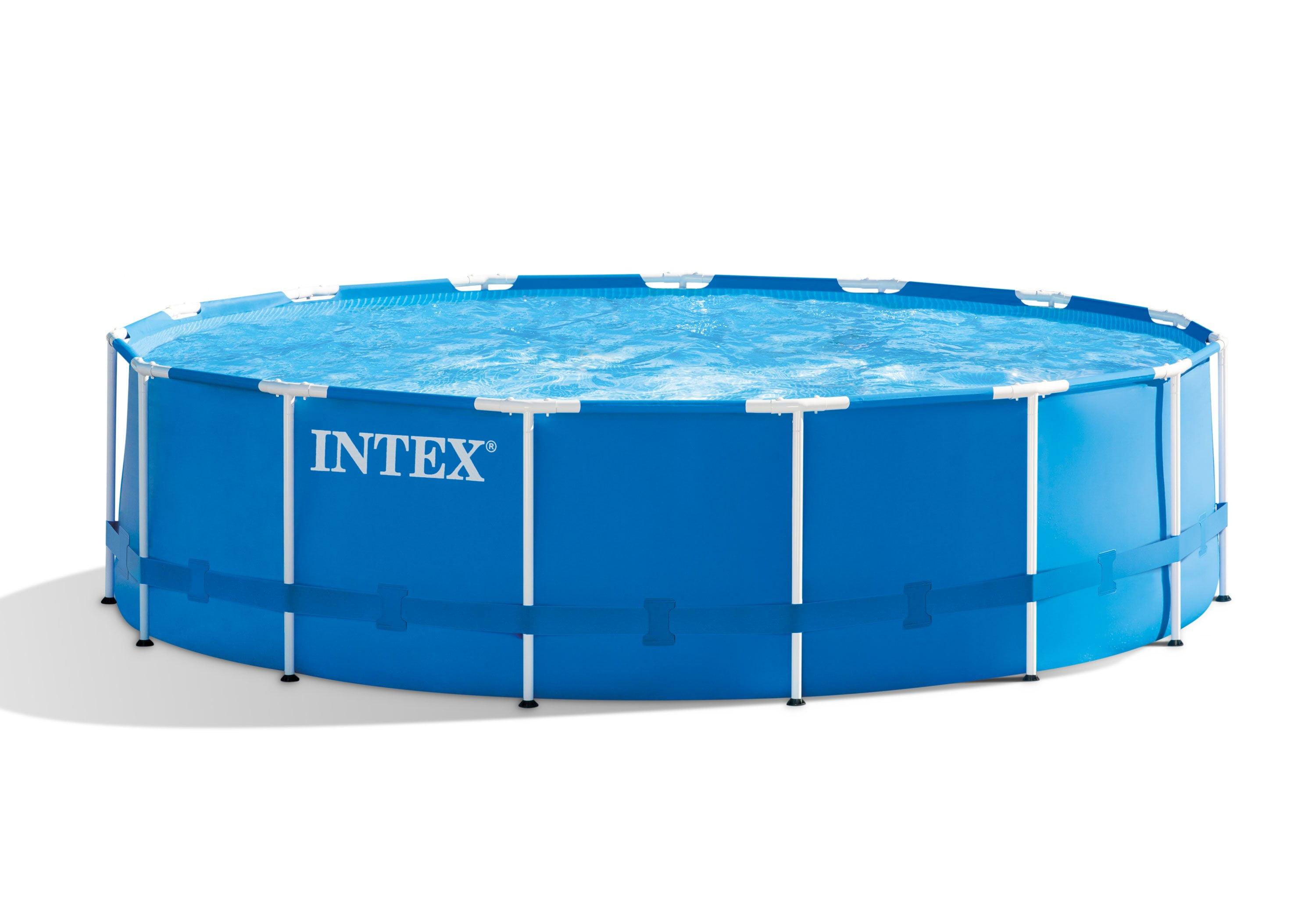 Intex Intex Metal Frame Round Above Ground Swimming Pool w/Pump