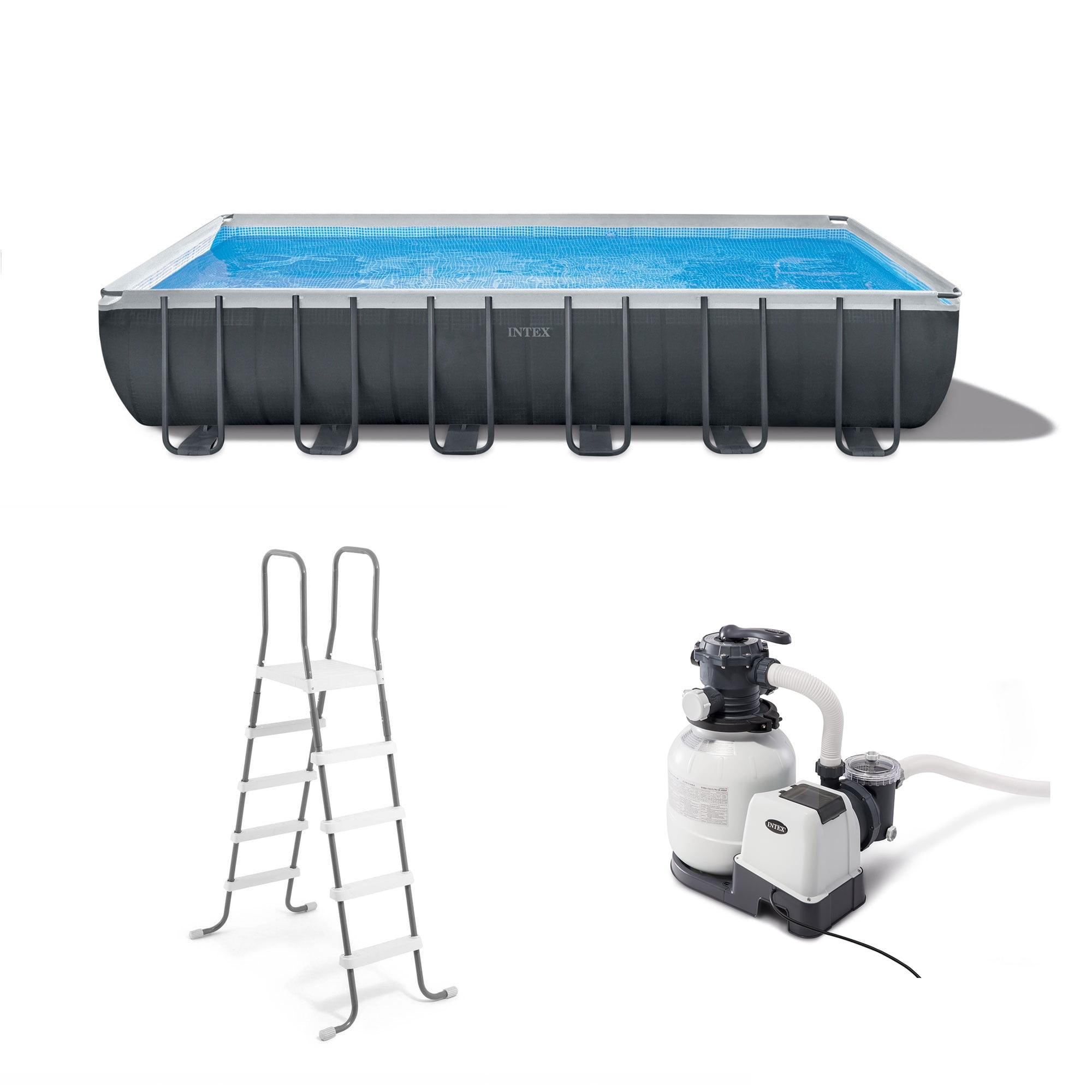Intex Ultra 24ftX12ftX52in XTR Rectangular Metal Frame Swimming Pool Set w/Pump Filter