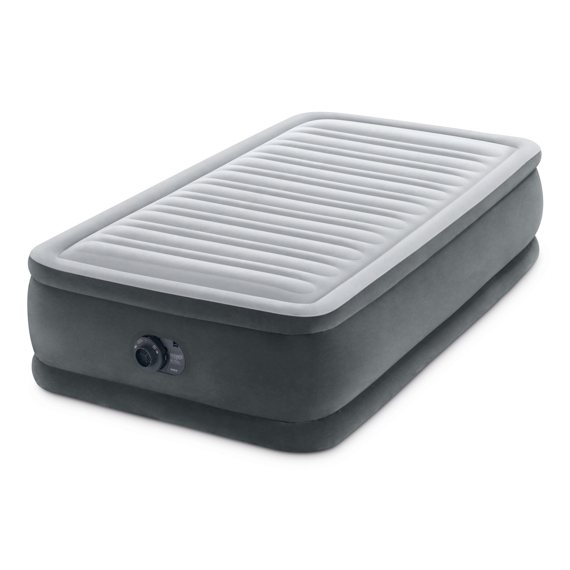 Intex: Dura-Beam Plus Series Elevated 18" High Twin Air Mattress with Built in Electric Pump