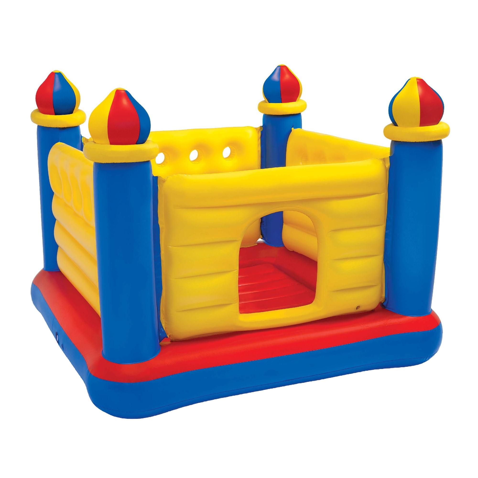 Colorful Inflatable Castle Bouncer with Turrets for Kids