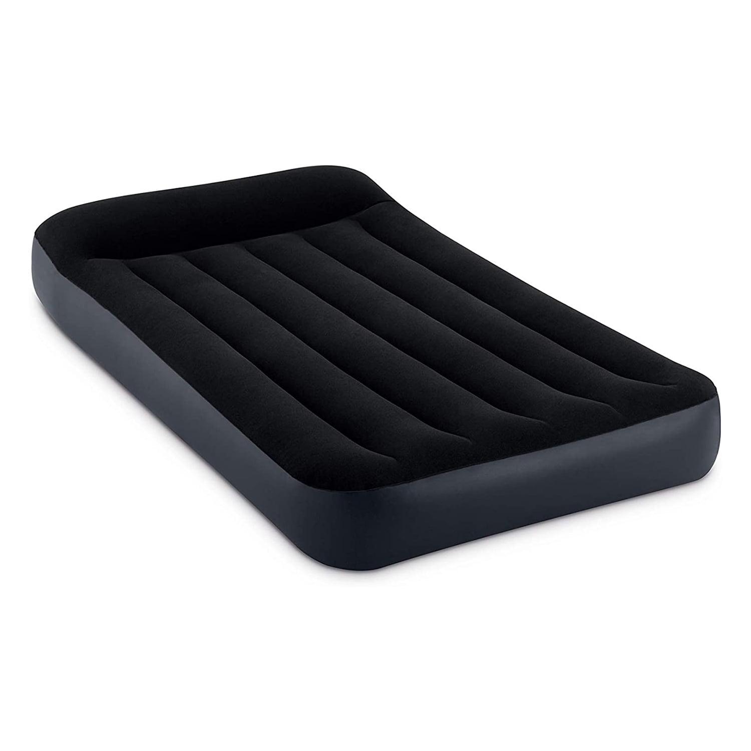 Intex Dura Pillow Rest Classic Blow Up Mattress Air Bed with Built In Pump