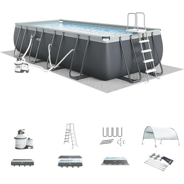 Intex Ultra XTR Frame 24' x 12' x 52" Swimming Pool & Protective Sun Canopy