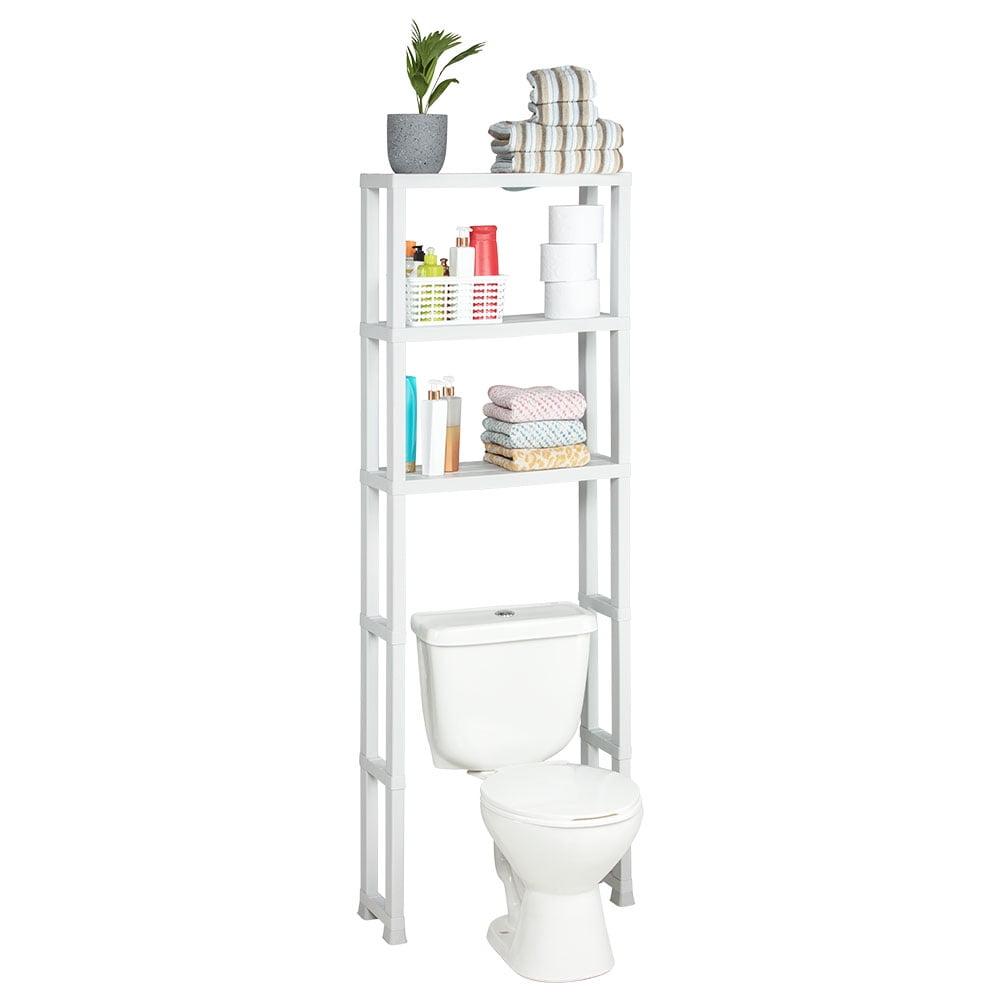 White Resin 3-Shelf Over-the-Toilet Bathroom Storage Unit