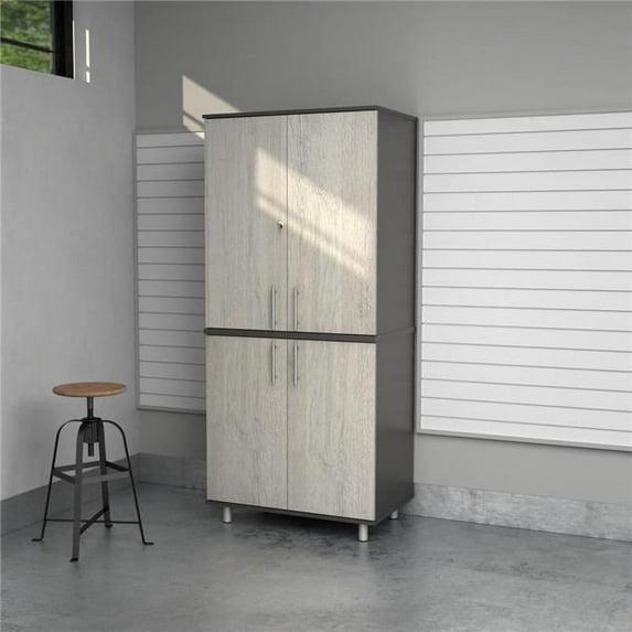 Inval America Kratos 5-Shelf Garage Storage Cabinet in Chantilly/Dark Gray