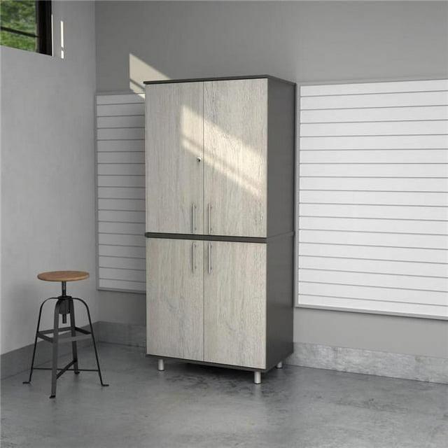 Inval America Kratos 5-Shelf Garage Storage Cabinet in Chantilly/Dark Gray