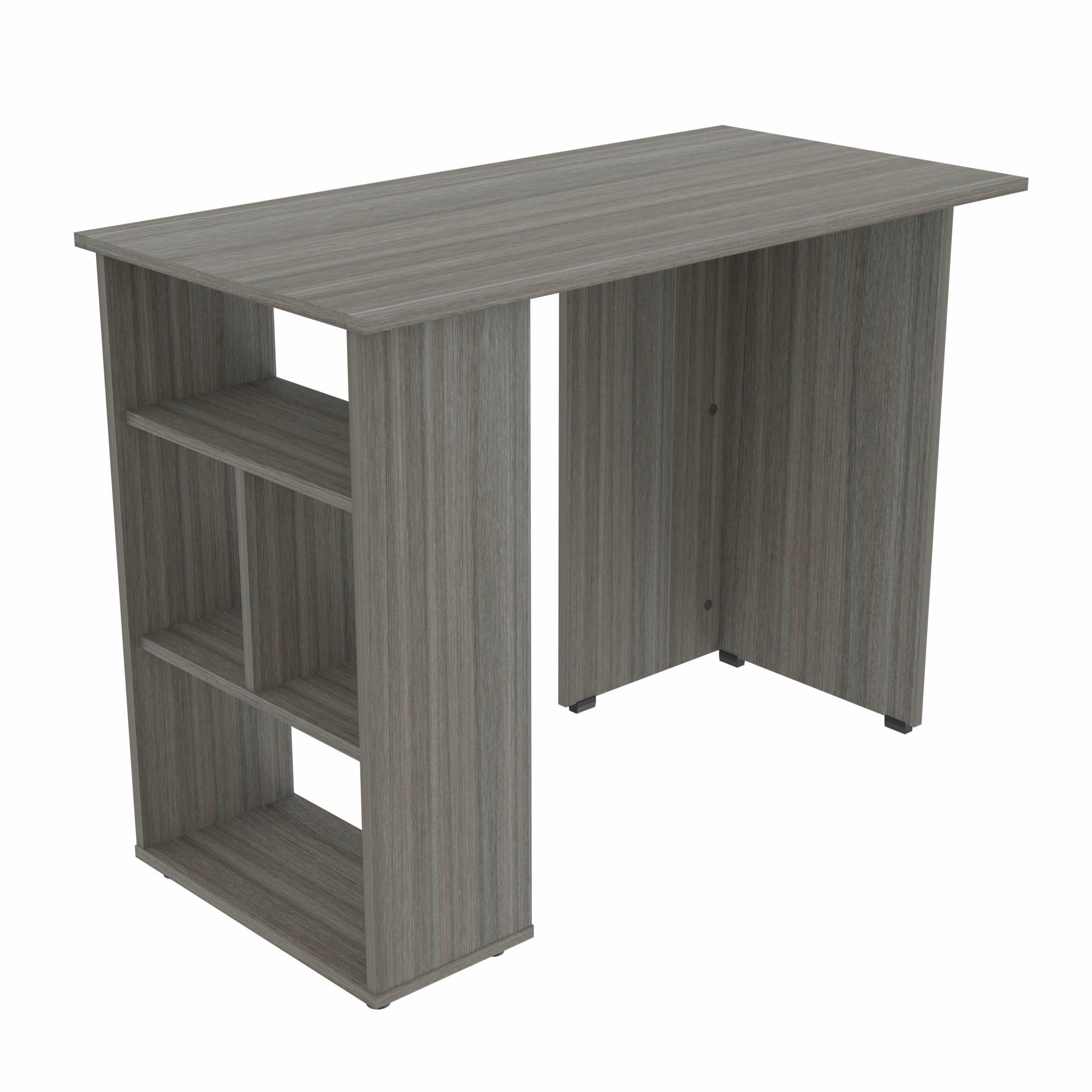 Gray Smoke Oak Contemporary 3-Shelf Computer Desk