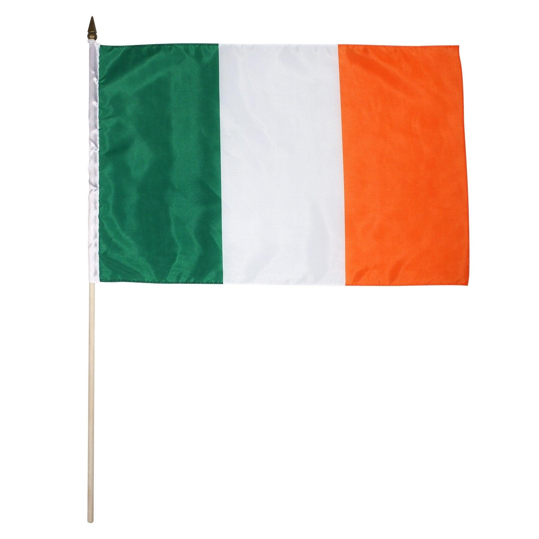 Ireland  12" x 18" Mounted Stick Flag