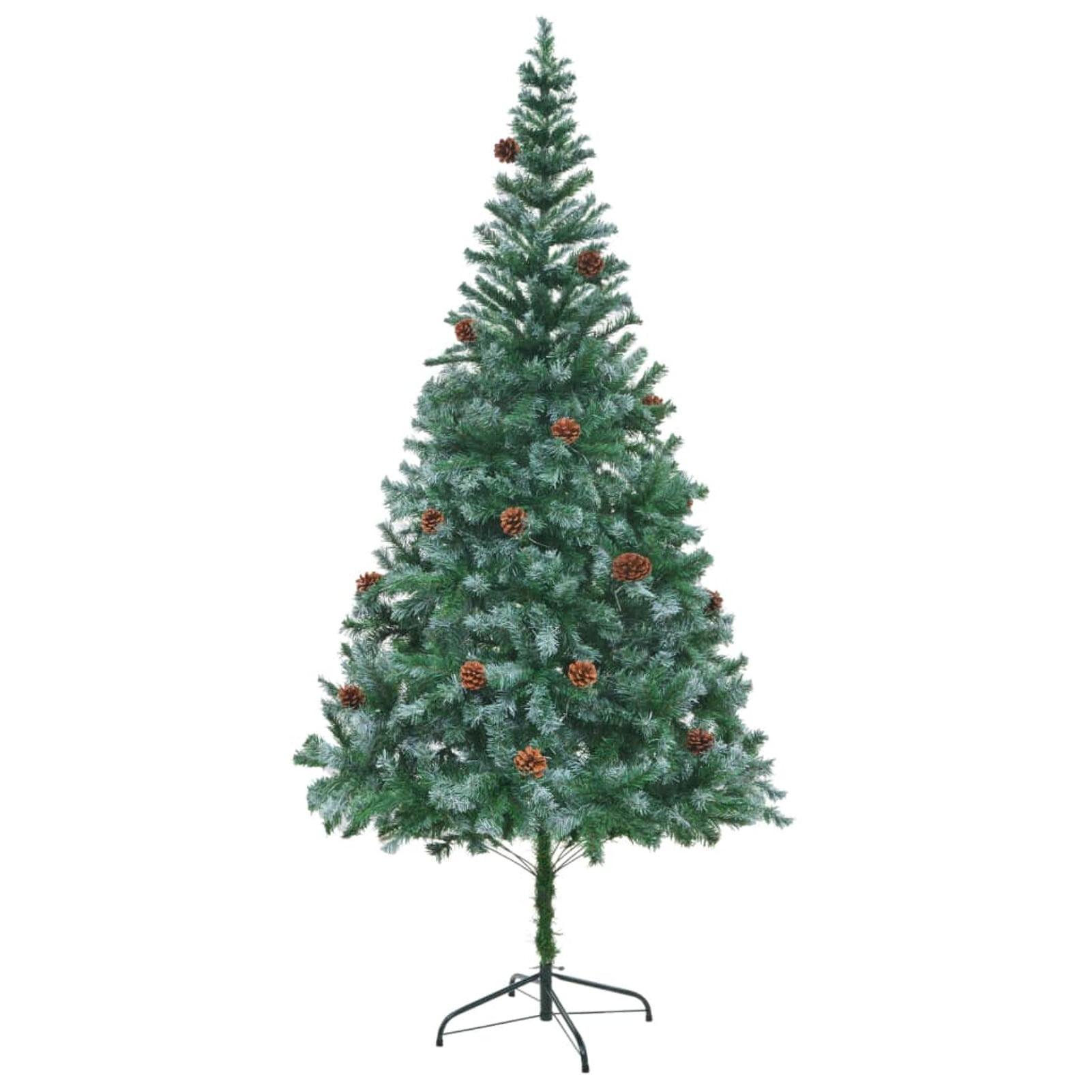 Frosty Pinecone Festive Christmas Tree 7 ft with White Tips