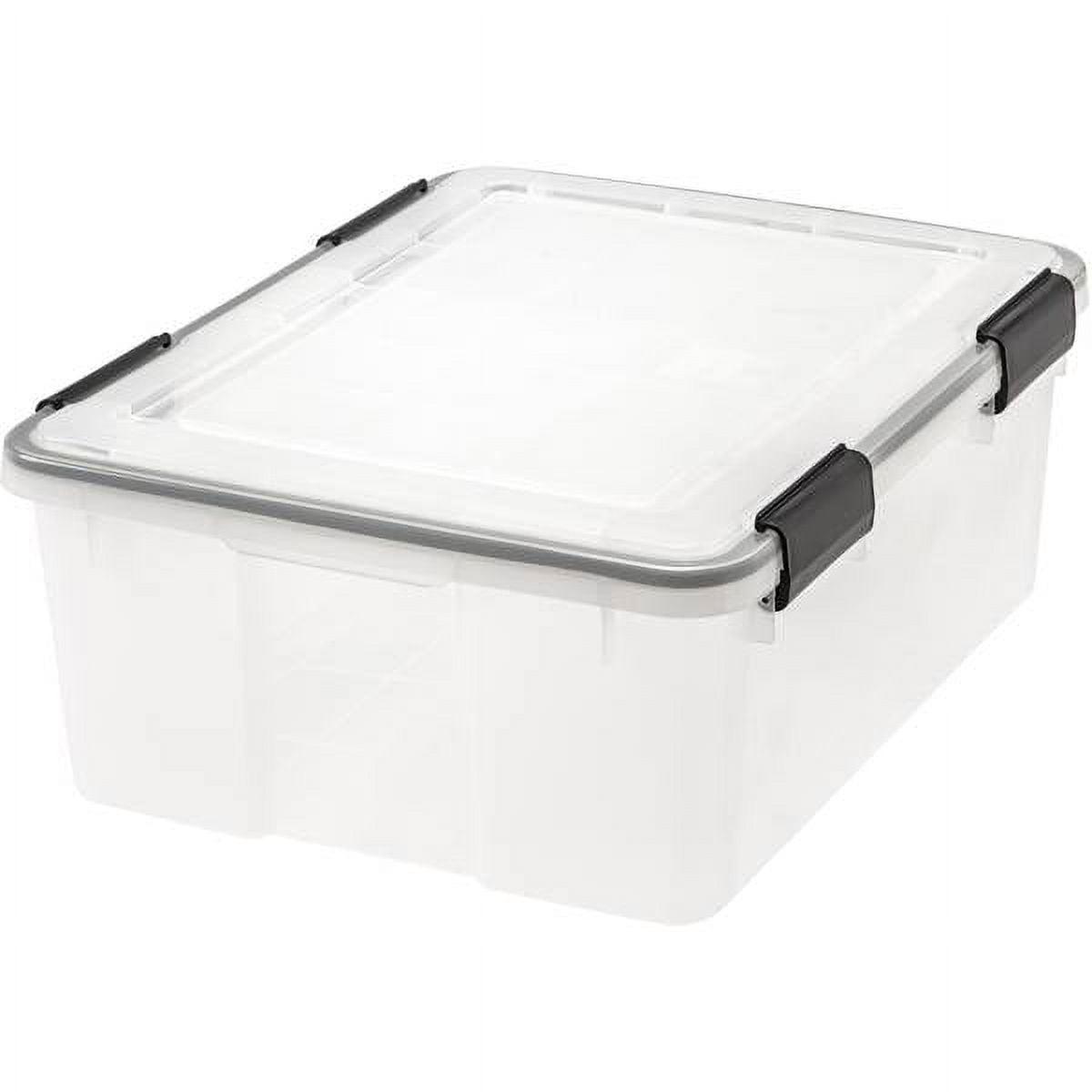 Clear Stackable Plastic Storage Box with Reinforced Lid