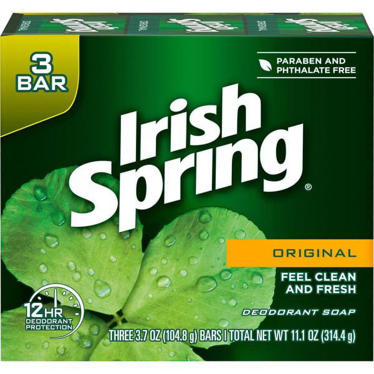 Irish Spring Original Clean Antibacterial Deodorant Bar Soap, 3 Pack