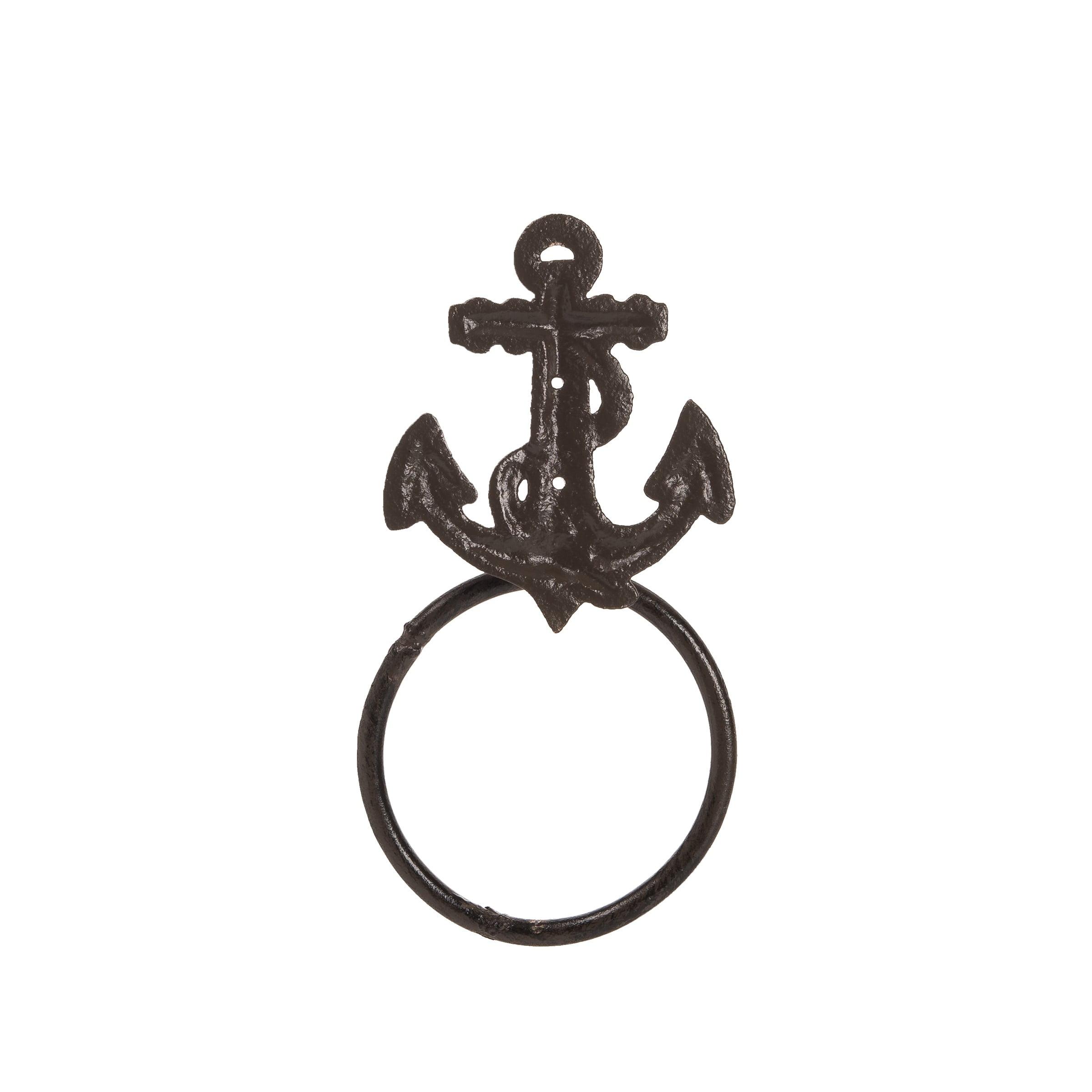 Beachcombers Iron Anchor Towel Ring Iron Bath Towel Hanger For Bathroom