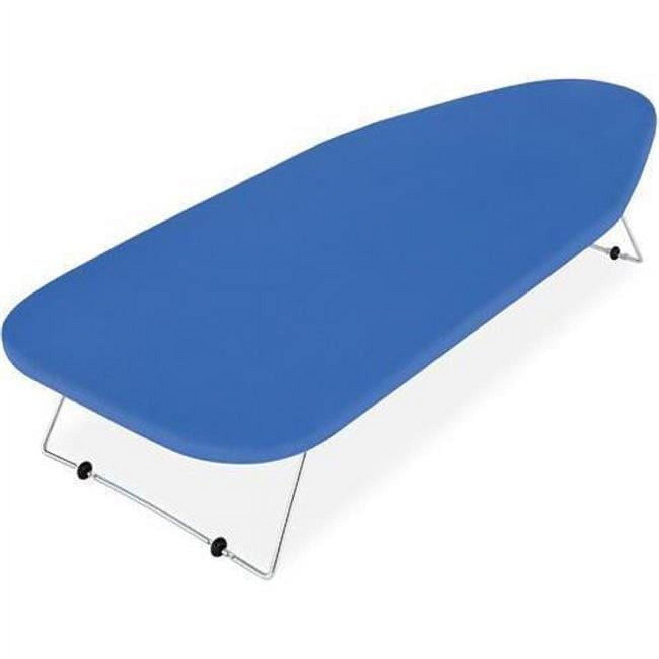 Blue Metal Mesh Tabletop Ironing Board with Padded Cover