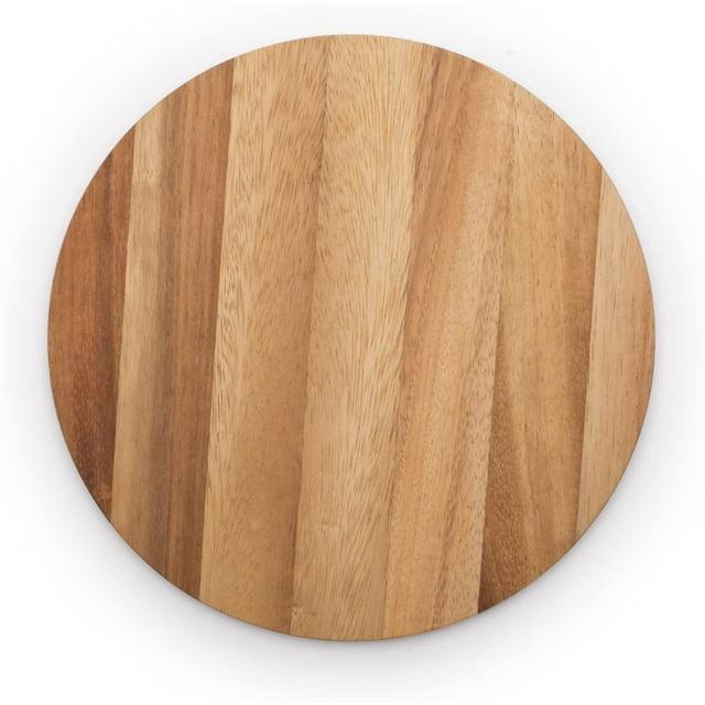 Ironwood Gourmet Multi-Use Circle Serving Board, Acacia Wood, 9 Inch Diameter Round Cutting Board