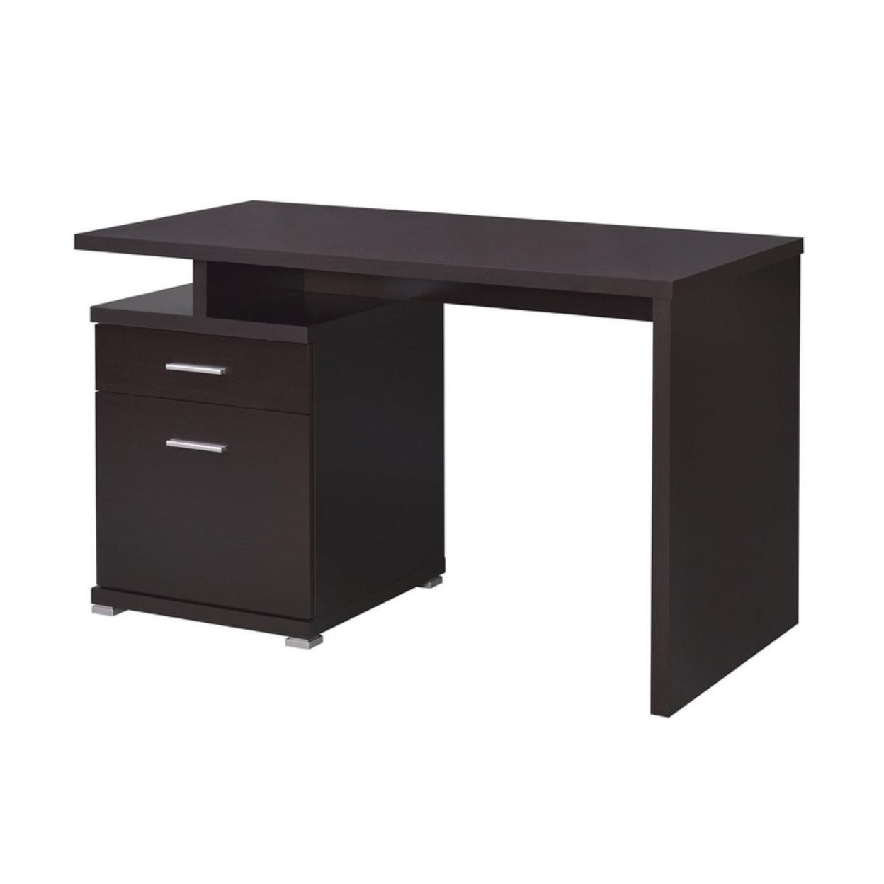 Irving 2 Drawer Office Desk with Reversible Cabinet - Coaster