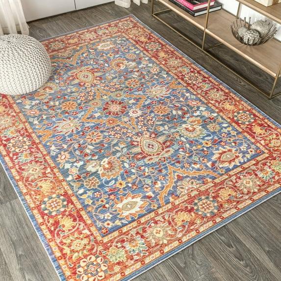 5'x8' Irving Persian Area Rug, Plum/Terracotta - JONATHAN Y