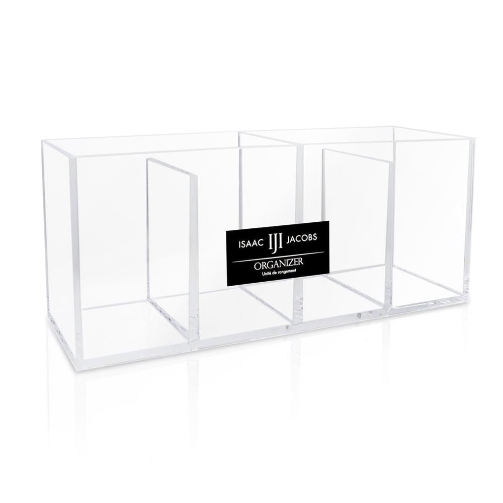 Isaac Jacobs 4-Compartment Clear Acrylic Organizer and Storage Solution