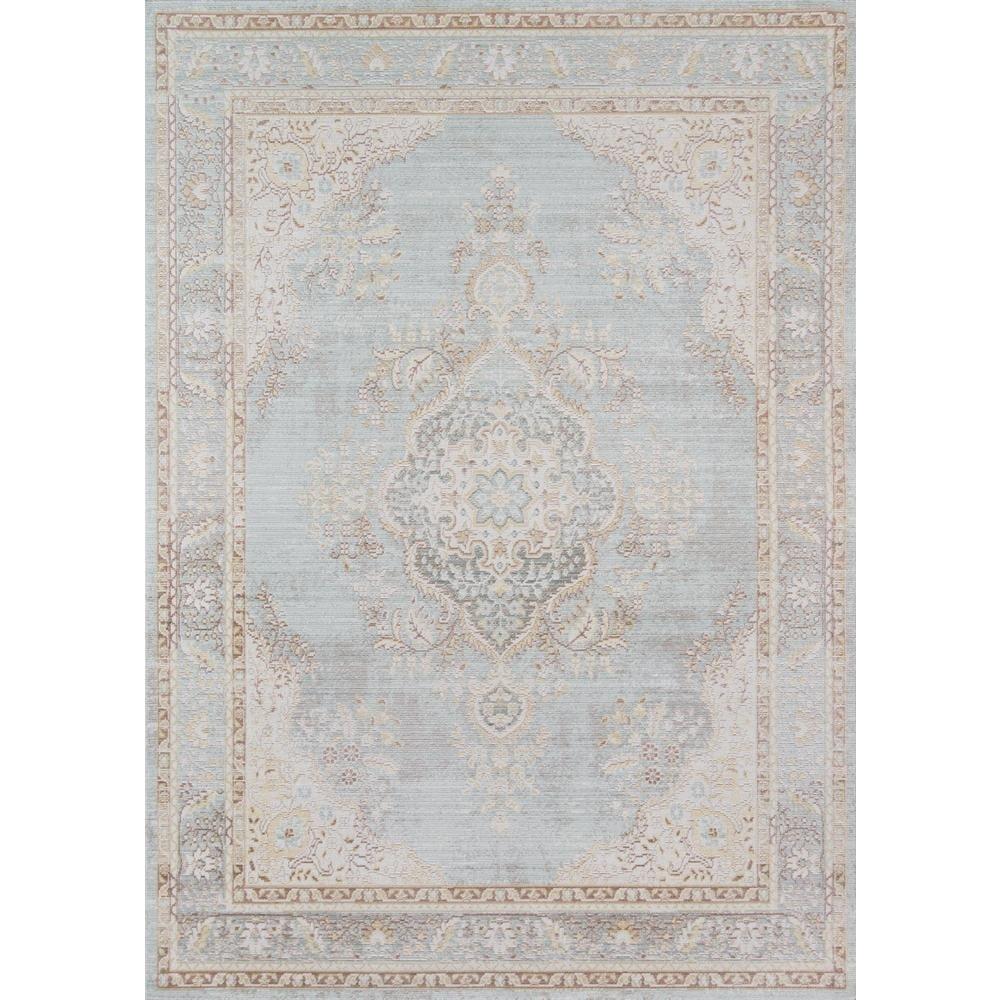 Isabella Charli Braided Blue Synthetic Rectangular Rug - 2' x 3'