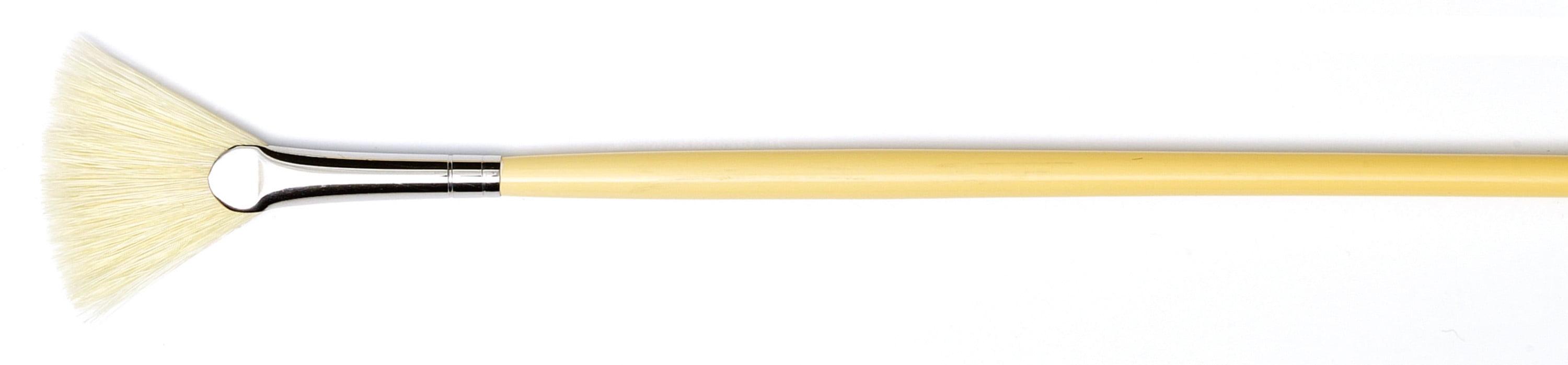 Isabey Yellow Handle Chungking Bristle Brush, Fan, Size 03