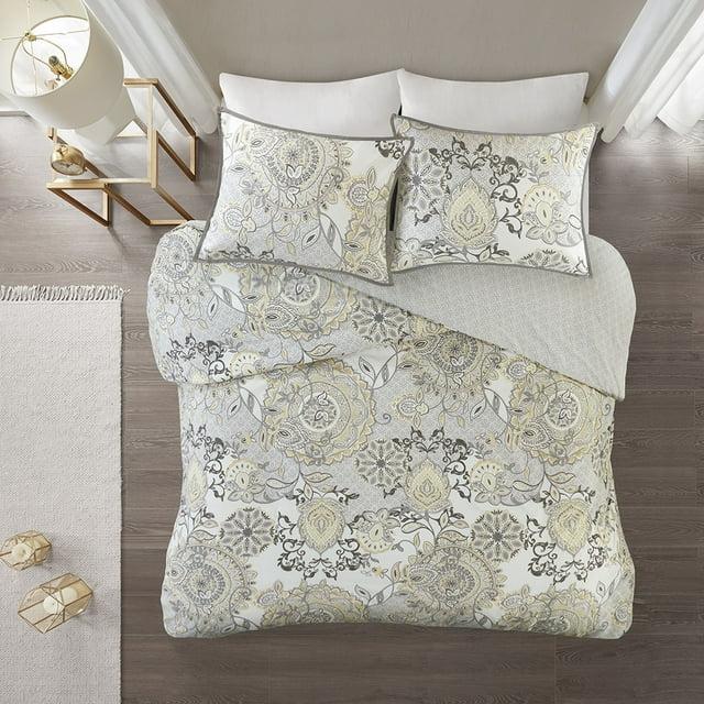 Madison Park Isla 3 Piece Reversible Cotton Floral Duvet Set