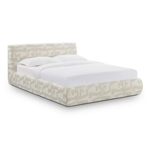 Isla Cream Pattern Queen Bed