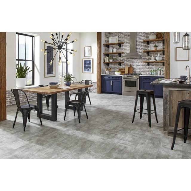 Islander Flooring Roman Colosseum 0.24 In. Thick X 12 In. Width X 24 In. Length Waterproof Rigid Core Painted Bevel Vinyl Tile Flooring (18 Sq. Ft. Per Case - 9 Pieces Per Case)