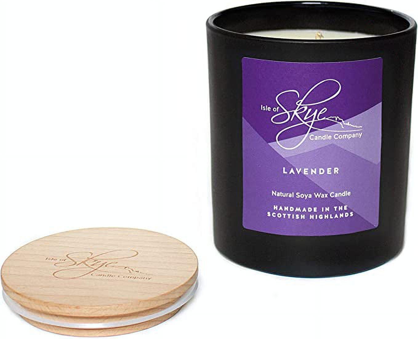 Lavender Natural Soy Wax Candle in Black Tumbler with Wooden Lid