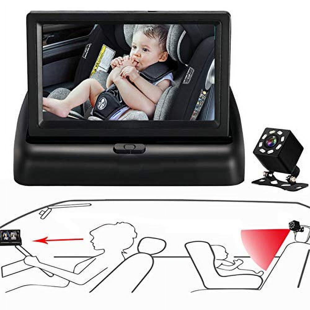 Itomoro Baby Car Mirror, View Infant in Rear Facing Seat with Wide Crystal Clear View,360Â° Rotation Plug and Play Easy Install baby car monitor 1080p