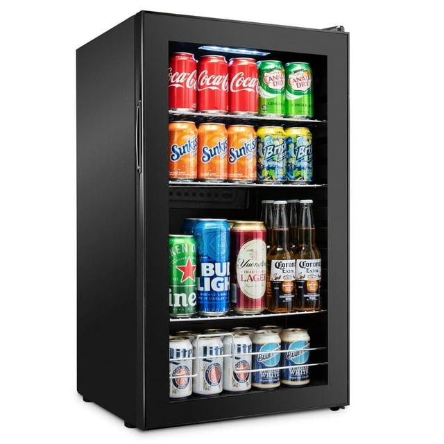 Ivation 101 Can Mini Fridge, Small Adjustable Beverage Refrigerator