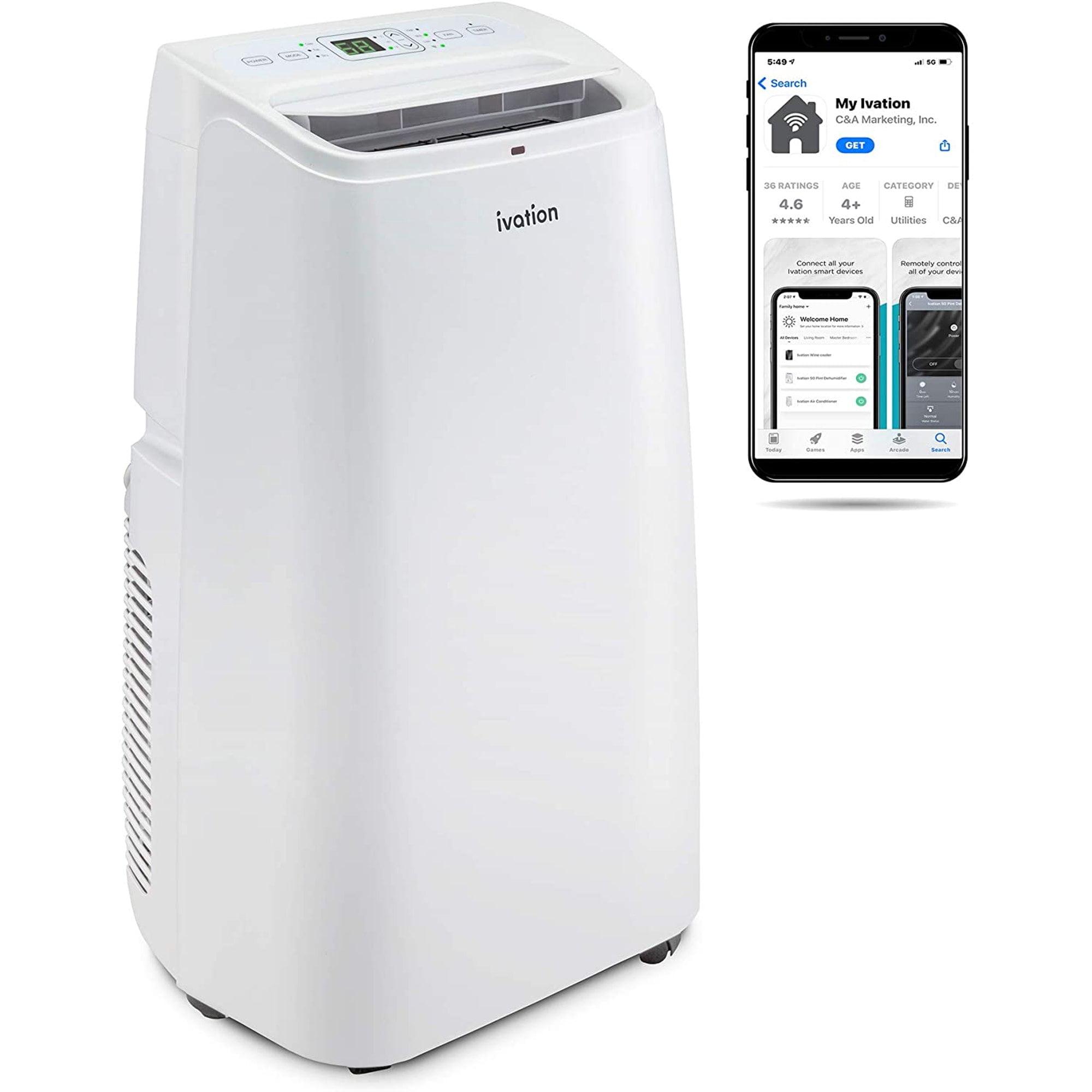 Ivation Ivation 12000 BTU Wi-Fi Connected Portable Air Conditioner for 500 Square Feet with Remote Included