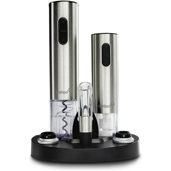 Ivation 7-Piece Wine Gift Set with Electric Bottle Opener, Wine Aerator, Foil Cutter, and More
