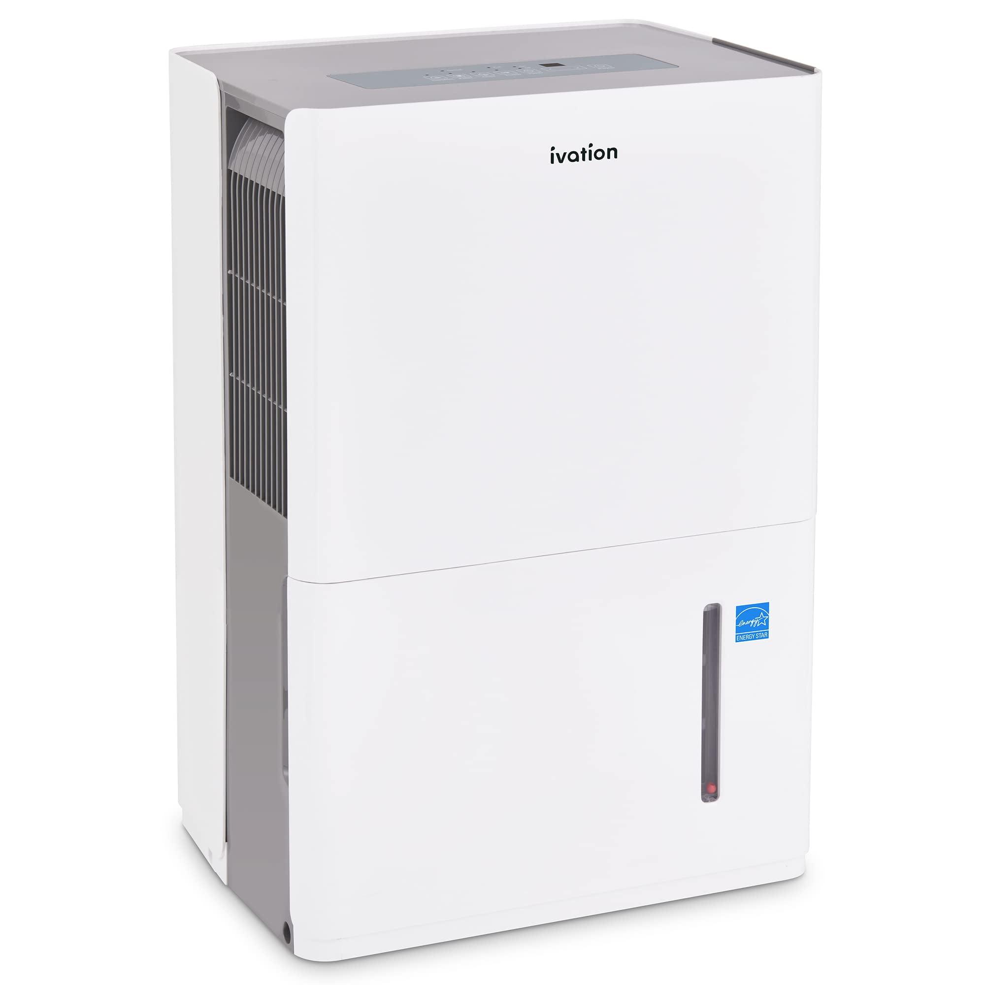 Ivation 50 Pints Tower Dehumidifier for Rooms up to 4500 Cubic Feet