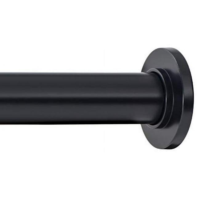 Ivilon Tension Curtain Rod - Spring Tension Rod for Small Windows or Shower, 16 to 24 Inch. Black
