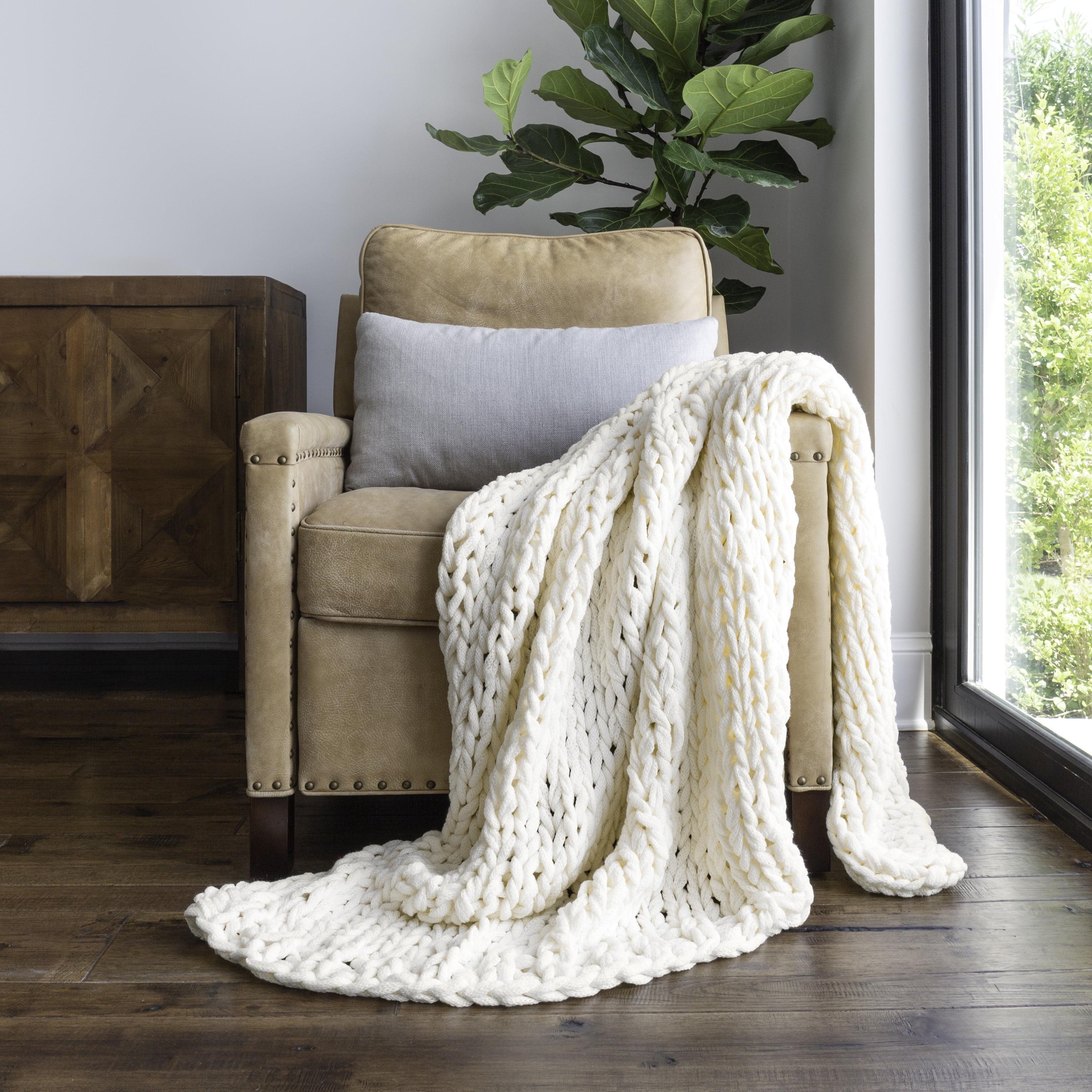 Becky Cameron Handmade Chunky Knit Throw Blanket