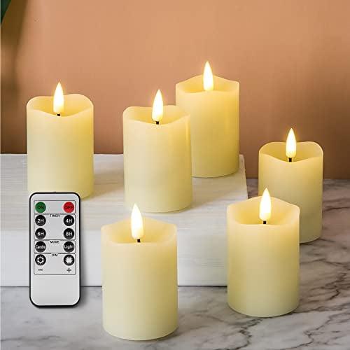 Ivory Flameless LED Votive Candles with Remote, Set of 6